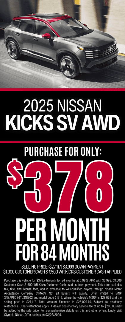 New Nissan Kicks for Sale in Olympia WA | Olympia Nissan