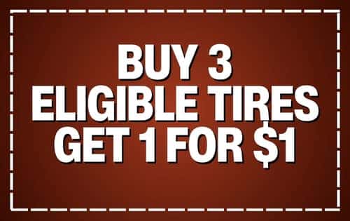 buy 3 tires get 1 free
