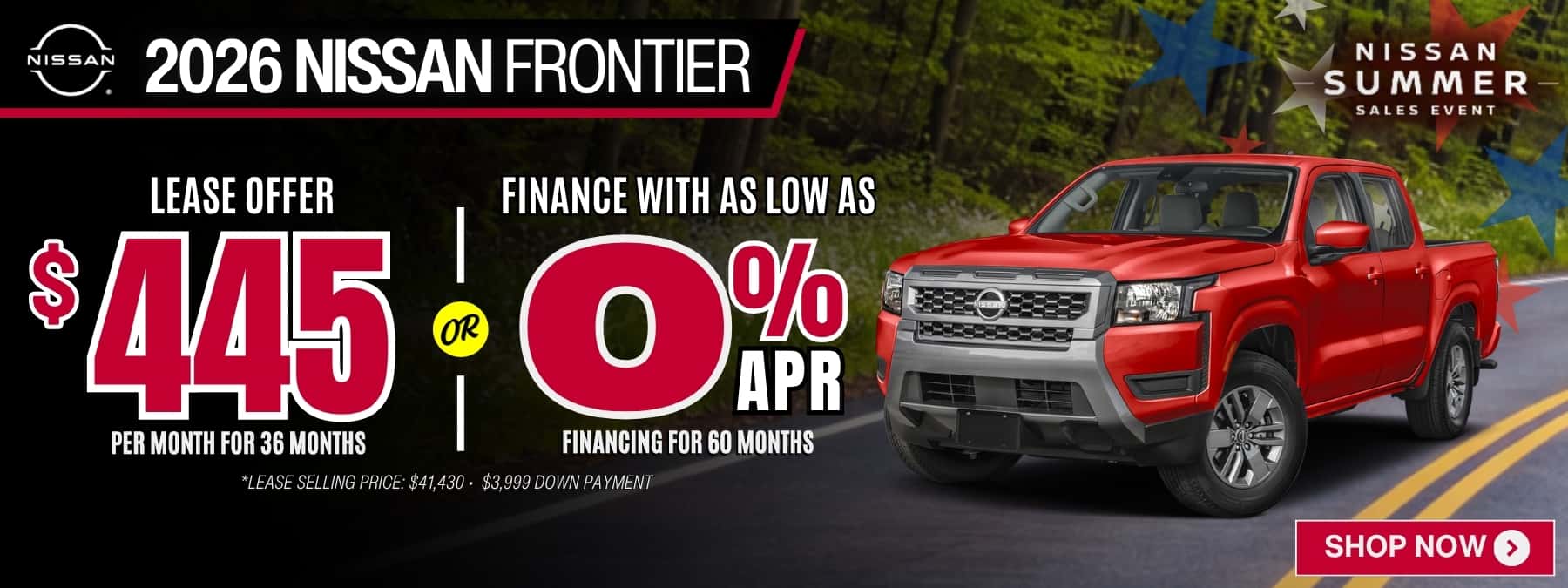 nissan frontier lease apr offer july26