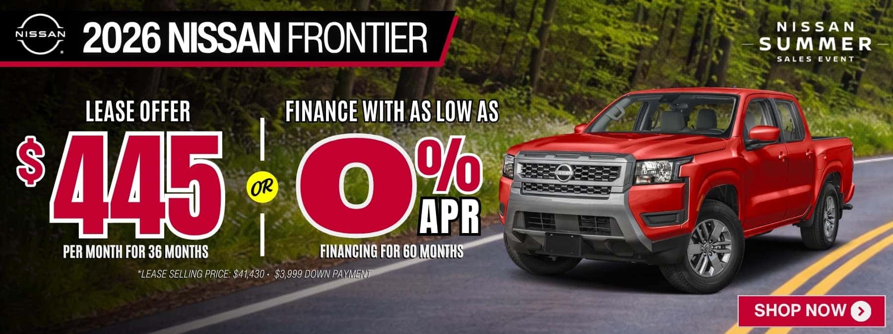 nissan frontier lease apr offer july26