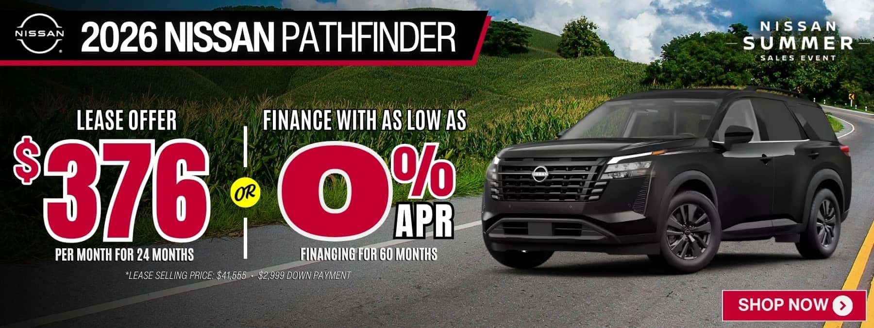2026 nissan pathfinder lease finance offer