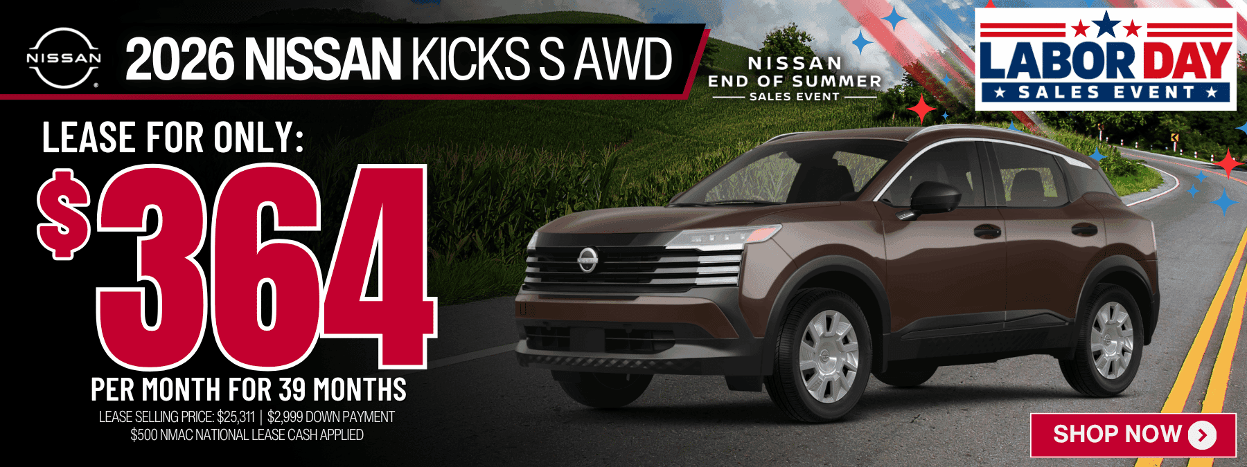 2026 nissan kicks lease offer