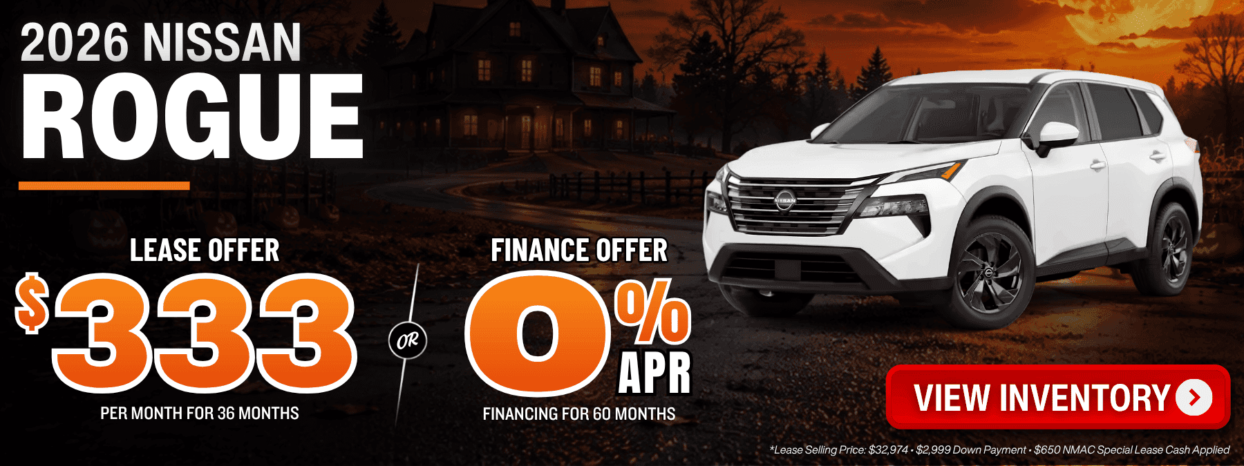 nissan rogue lease finance offer october 2026