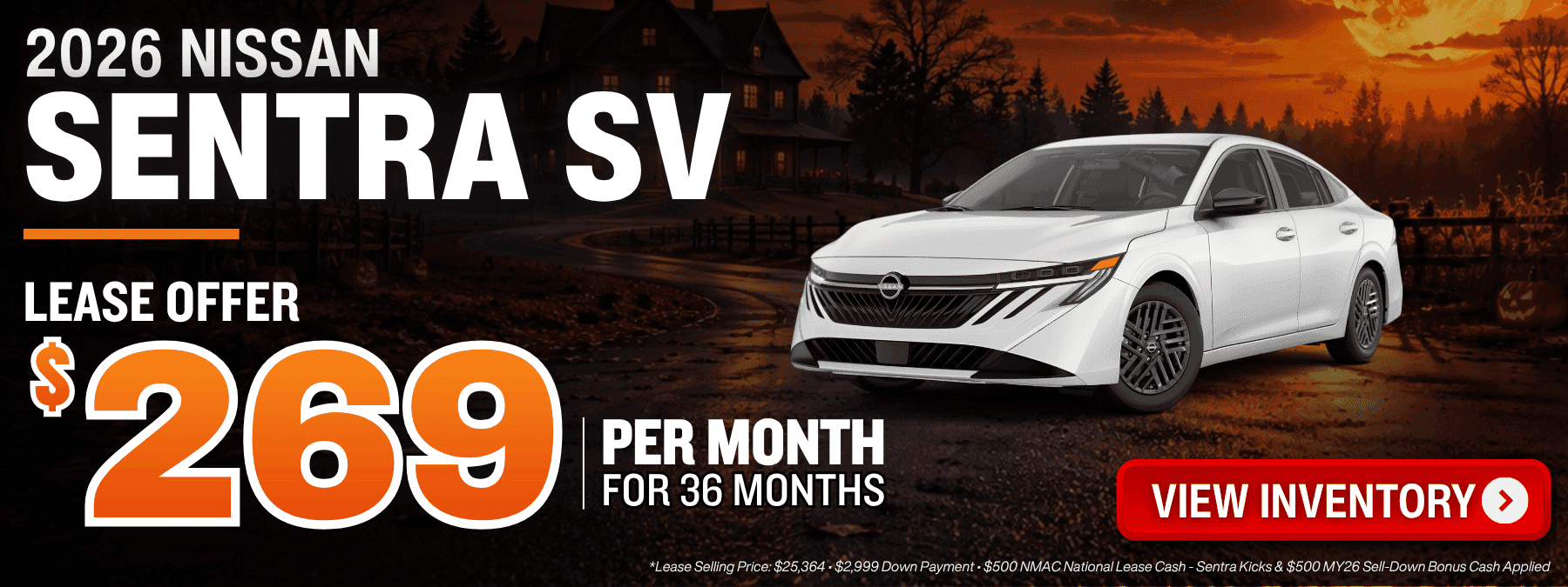 nissan sentra lease offer october 2026