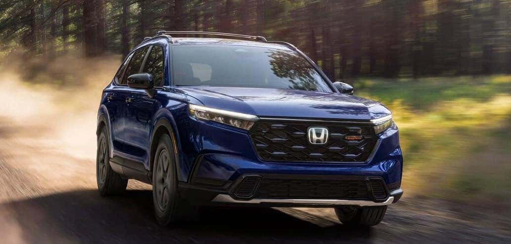 Blue 2026 Honda CR-V in trail