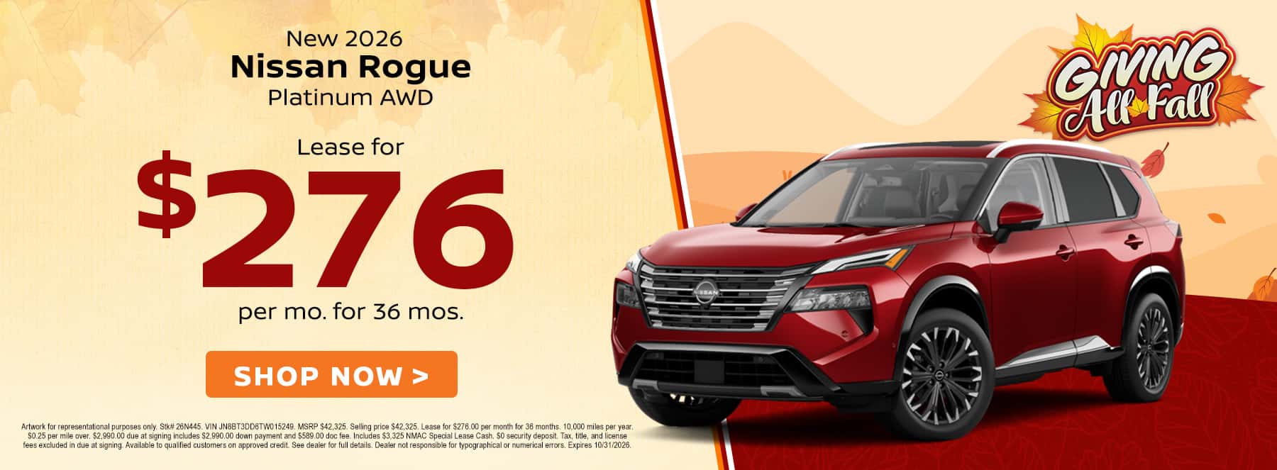 Nissan Rogue lease deal