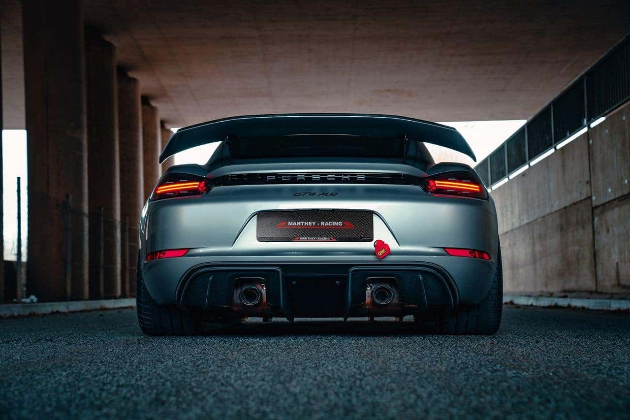 718 Cayman GT4 MR Performance Kit - Rear View with Spoiler
