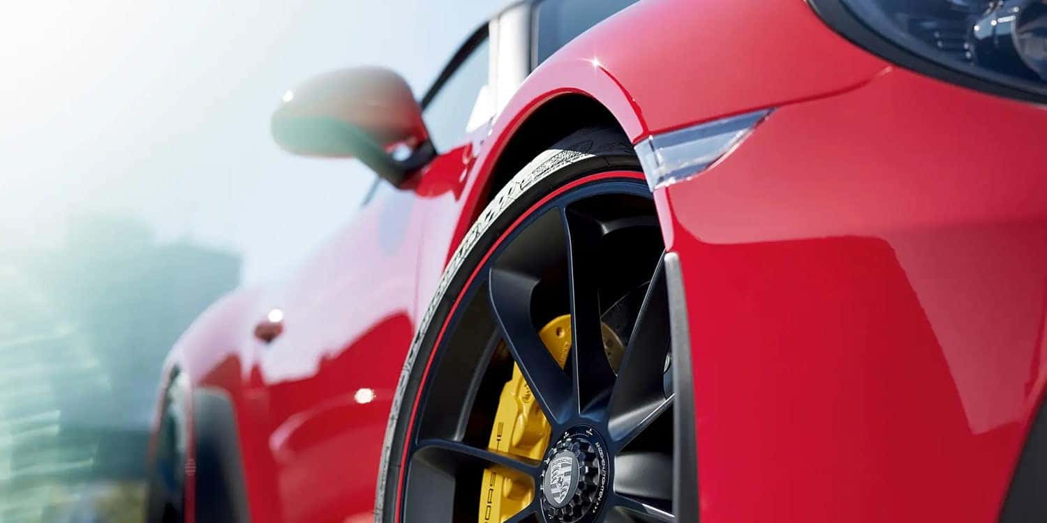 porsche tires closeup