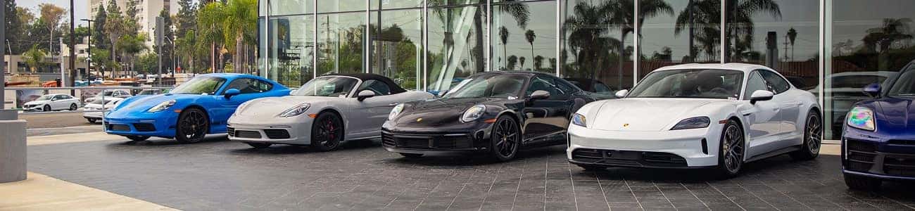 porsche long beach cars lined up