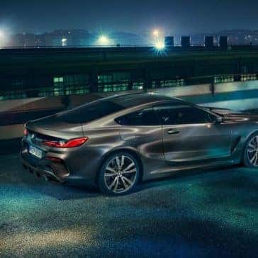 2019 BMW 8 Series in city at night