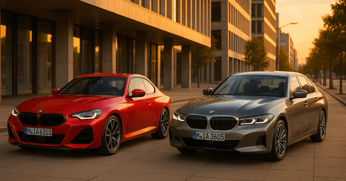 2026 BMW 2 Series coupe and 2026 BMW 3 Series sedan