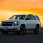 Tahoe SUV at Sunset