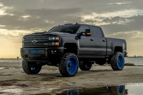 Chevy Commercial Grade Truck on a landscape