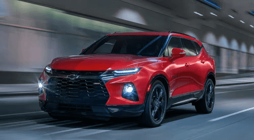 Used Chevy SUV in a tunnel