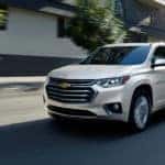2020 Chevrolet Traverse driving down city street