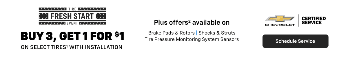 buy 3 tires get 1 for a dollar