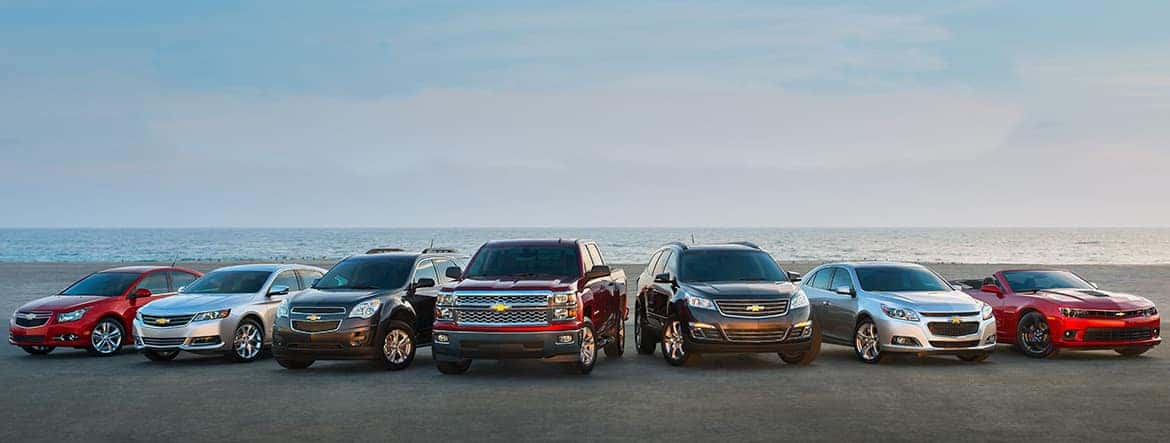 Chevrolet vehicle lineup at Reliance Chevrolet near Wharton, TX