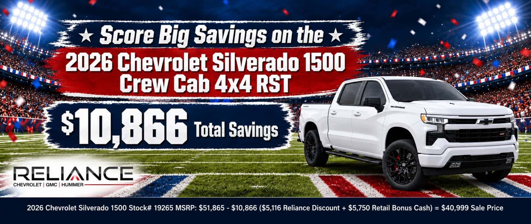 Reliance Chevrolet September 2026 Incentives
