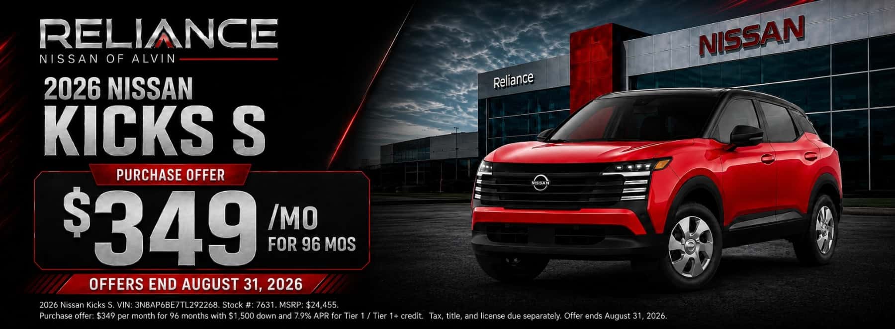 Reliance Nissan August Incentives