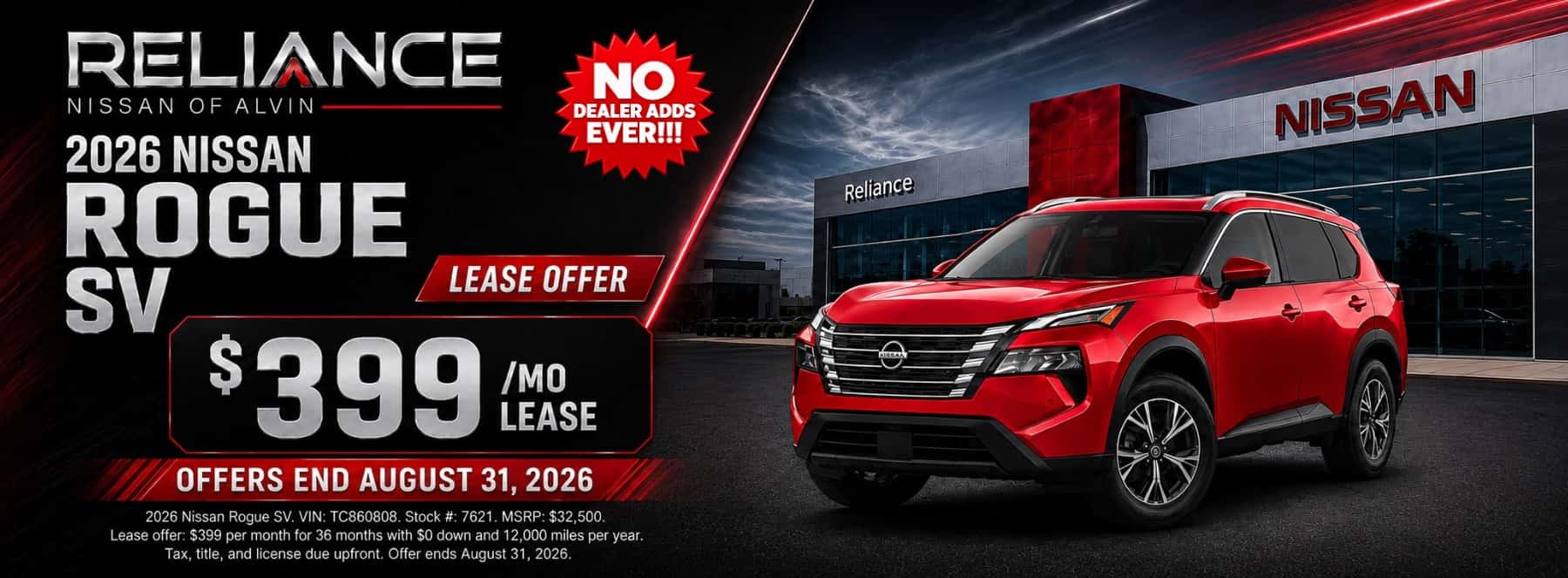 Reliance Nissan August Incentives