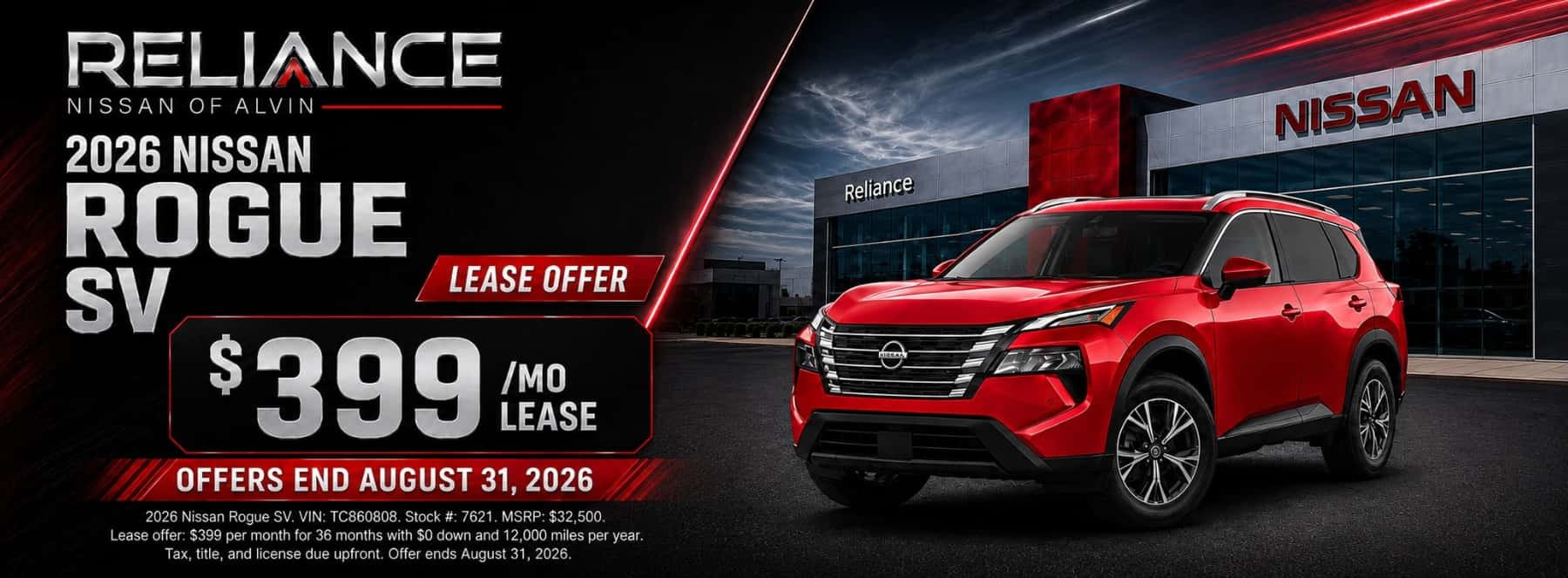 Reliance Nissan August Incentives