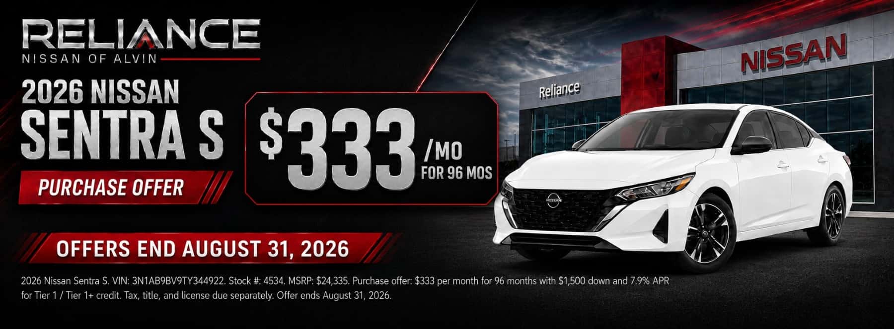 Reliance Nissan August Incentives