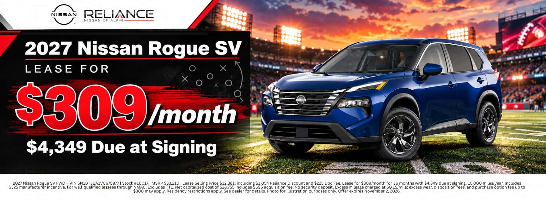 Reliance Nissan October Incentives
