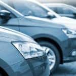 Row of parked cars