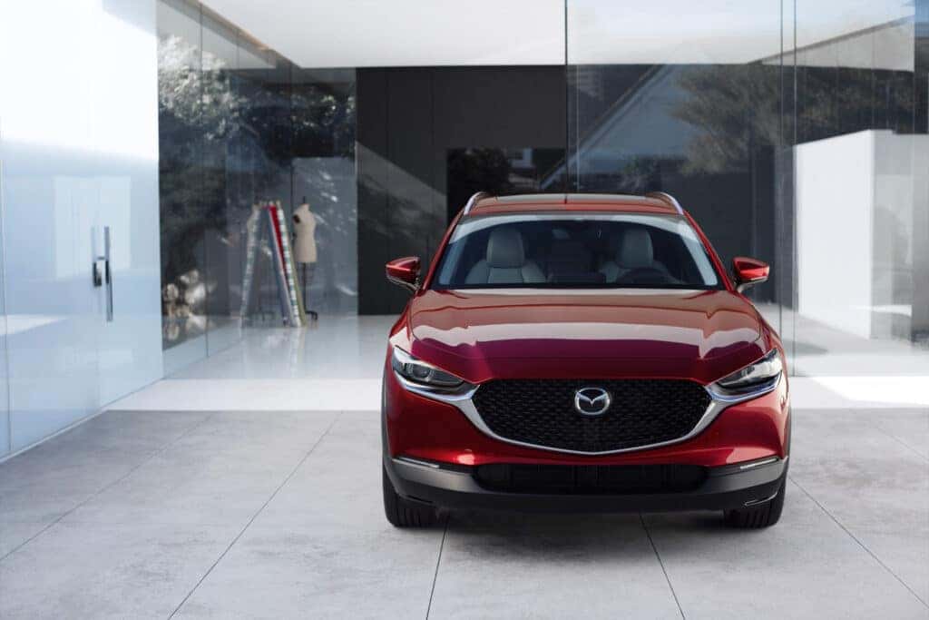 2024 mazda cx-30 parked in modern architecture