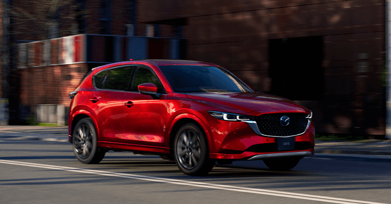 Depicted is the Mazda CX-5, a leading SUV in U.S. sales, known for its stylish design and advanced technology.