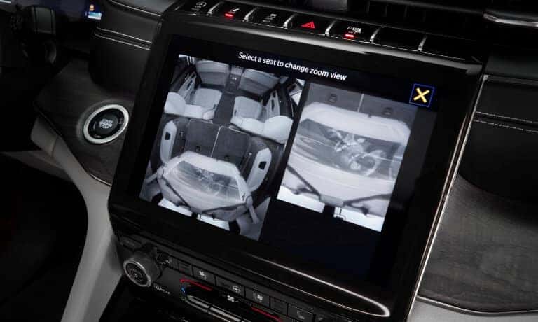 2021 Jeep Grand Cherokee L interior cameras on infotainment screen
