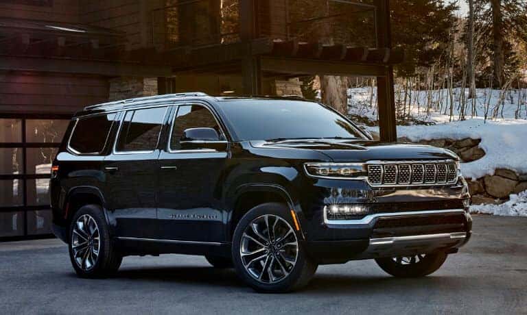 2022 Grand Wagoneer exterior parked by a house