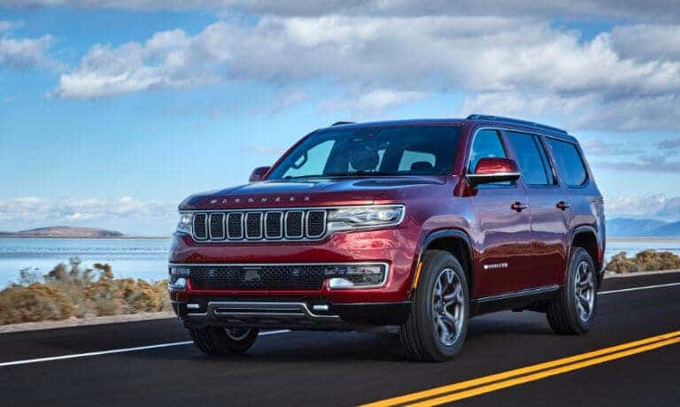 2022 Wagoneer driving down a seaside road