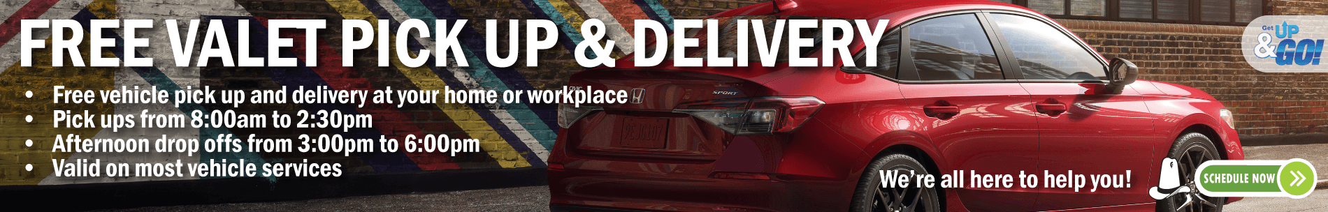 Schlossmann Honda City of Milwaukee, Wisconsin, Free Valet for Service Customers, Free Pick up, free drop off, service valet to your home or office