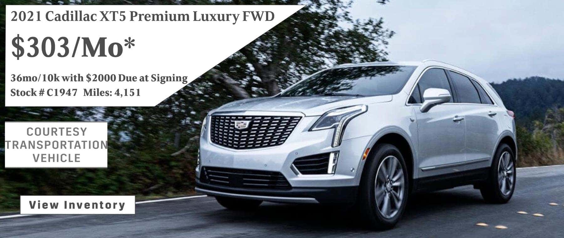 April Cadillac XT5 Lease Special $303/mo*