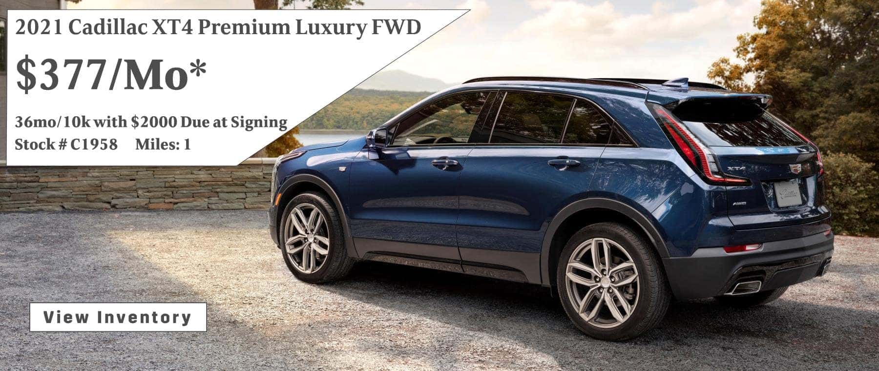 June Cadillac XT4 Lease Offer $377/mo*