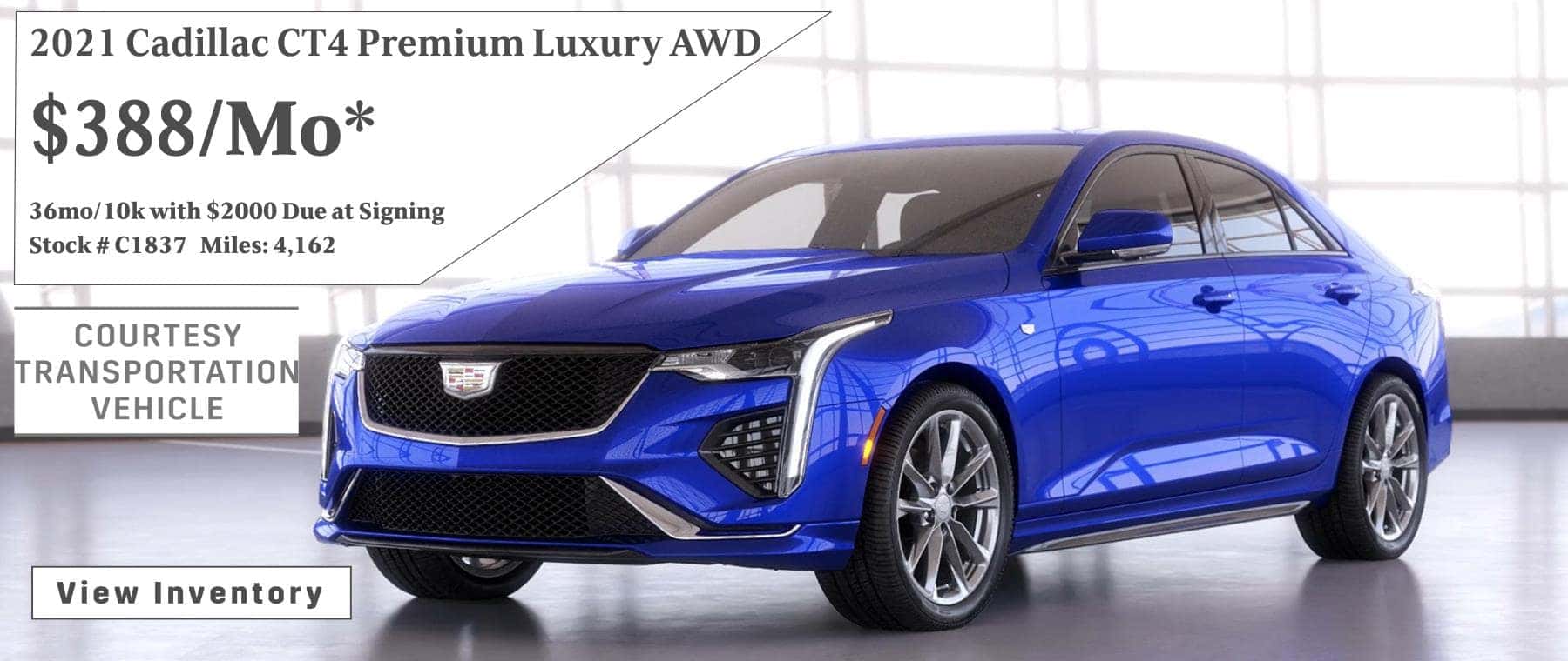 May Cadillac CT4 Lease Special $388/mo*