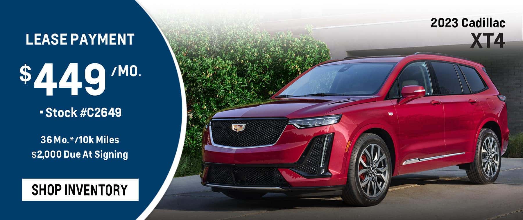2023 XT4 March Lease $449 per Month