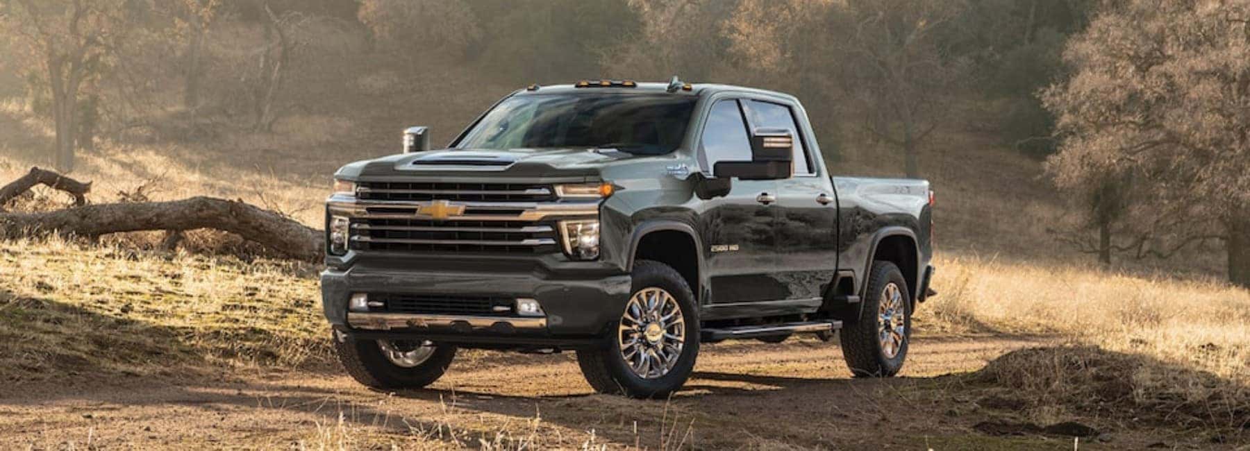 2023 Chevrolet Silverado 2500 HD Parked on Dirt Trail in the Woods | Sierra Blanca Motors