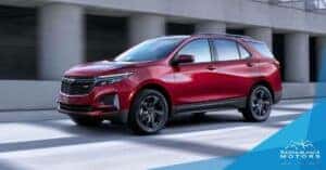 Red 2024 Chevrolet Equinox RS sitting on pavement