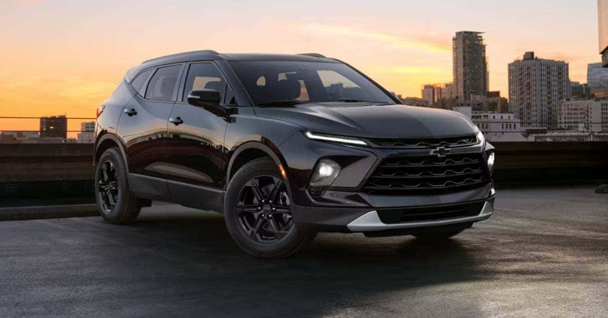 Black 2025 Chevrolet Blazer Parked on Road | Sierra Blanca Motors