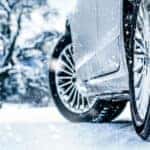 Tires of a car in the winter