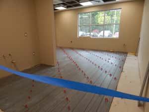 September 30, 2016 - The new tile for the client waiting area. Sunnyside Acura Nashua, NH