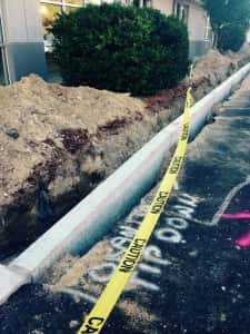 August 8, 2016 - Granite curbing going in. Sunnyside Acura Nashua, NH