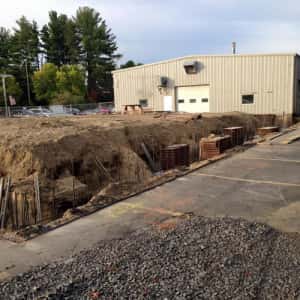 September 22, 2015 - Getting ready to set the wall forms for the Sunnyside Acura service department.