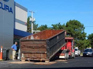 August 5, 2016 – Arrival of dumpster number...? Sunnyside Acura Nashua, NH