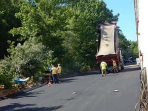 July 26, 2016 – Asphalt by the truckload! Sunnyside Acura Nashua, NH
