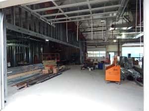 Looking into the new service drive. Clients will pull into the building. Service advisors will be ready and waiting on the left side. — at Sunnyside Acura of Nashua NH.