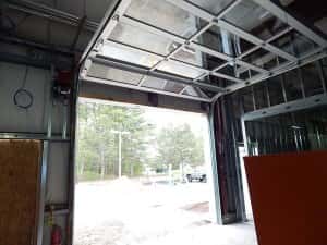 One of two, glass doors that will lead you into the new service drive. — at Sunnyside Acura of Nashua NH.