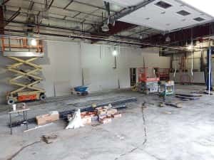 Inside the Accelerated Service area. Once complete it will feature LED lighting and look more like a Doctor's office than a service bay. — at Sunnyside Acura of Nashua NH.
